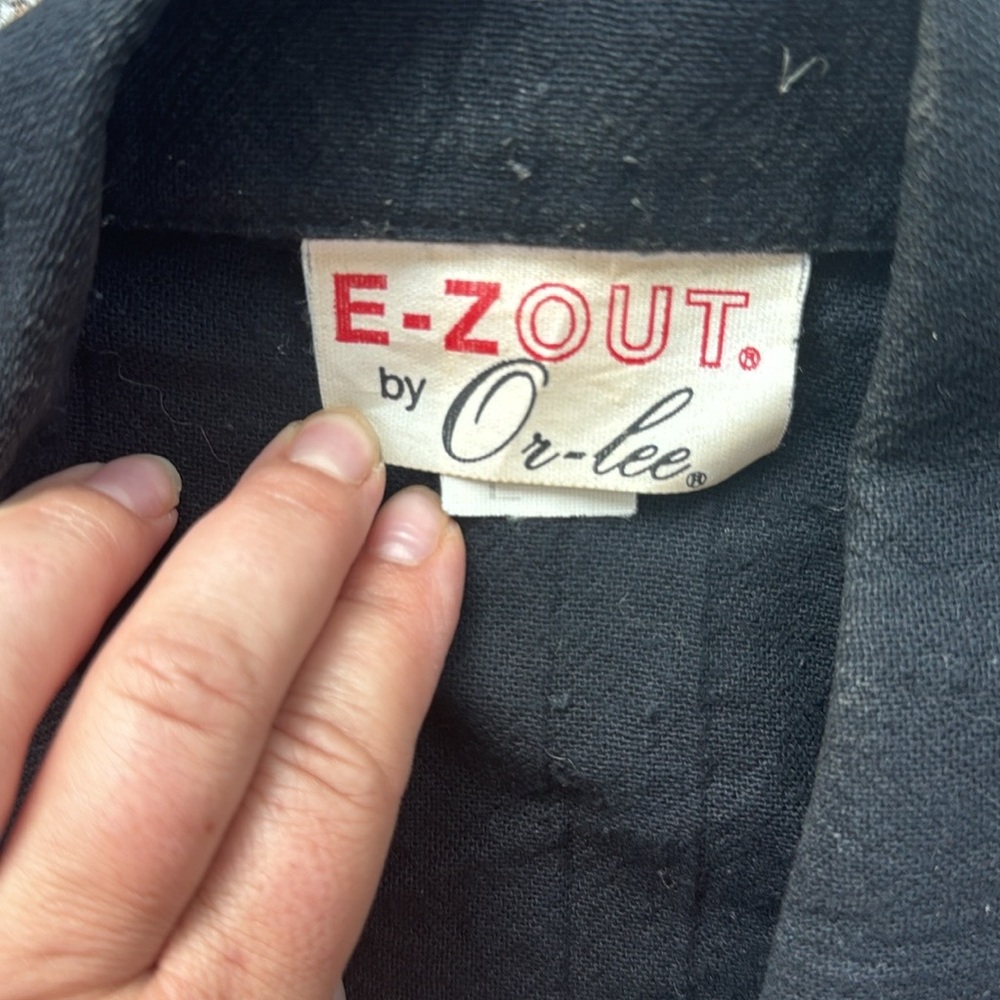 Vintage E-Z Out by Orlee Floral Jumpsuit Black Large - Picture 8 of 12
